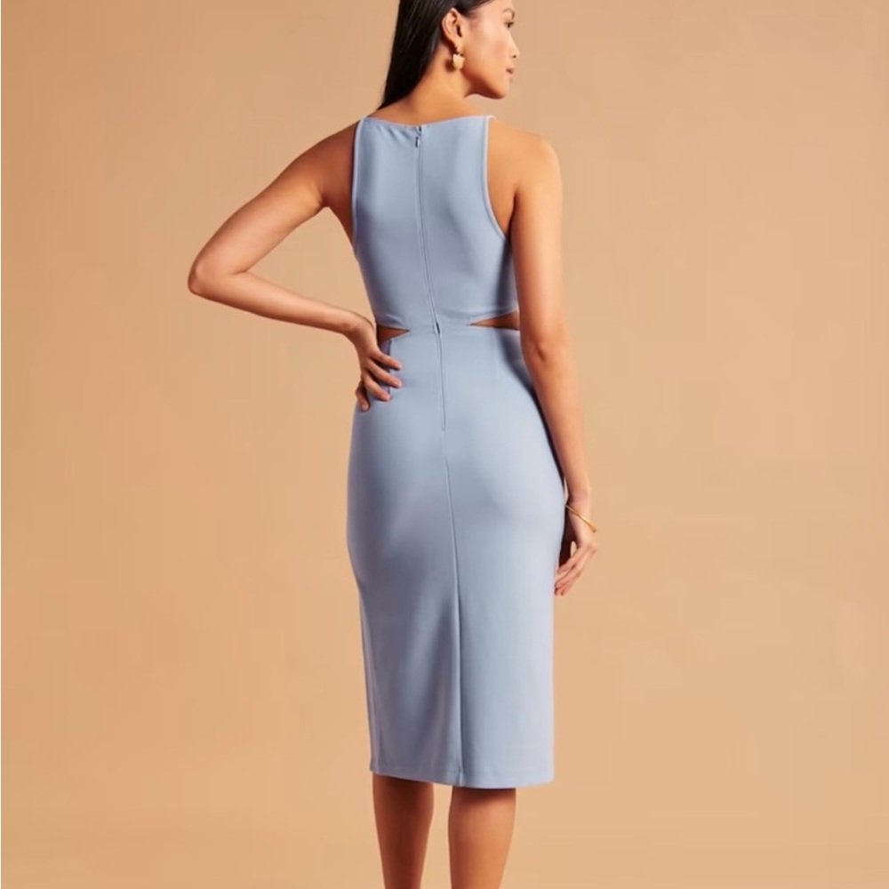 Abercrombie Boatneck Side Cutout Midi Dress